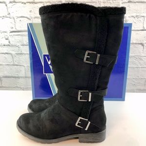 NWB Black White Mountain Boots Size 9.5 M Wide Cf